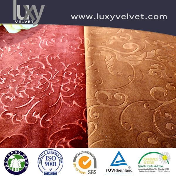 3D Embossed Holland Velvet Fabric Luxy Velvet, Velvet Fabric